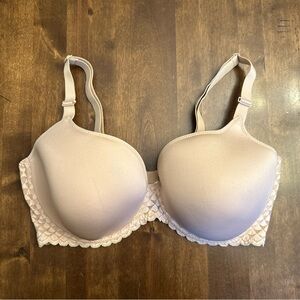 Simone Perele Bra 36F Sexy Beige Nude Lace Comfy Smoothing Everyday Lingerie 💕